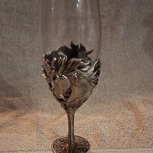 Silver Unicorn Stemmed Wine Glass